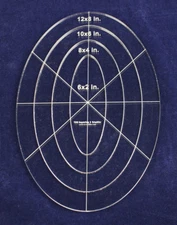 4 Piece Nested Oval Set 1/4" Clear Acrylic - Quilting/Embroidery Templates