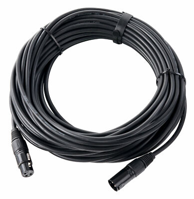 Profi DJ PA Mikrofon Kabel 20m Mikro Mic Patch Cable XLR Male Female schwarz