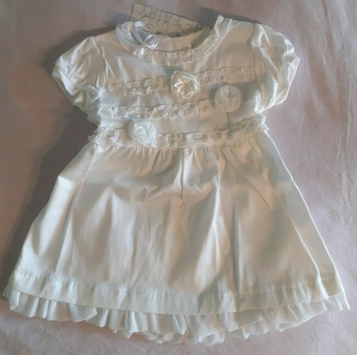 Vestito abito cerimonia battesimo panna bimba bambina neonata 18 mesi NUOVO  | eBay