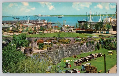 San Pedro Fort and Mactan Island Cebu City Phillipines Chrome Postcard Ships 