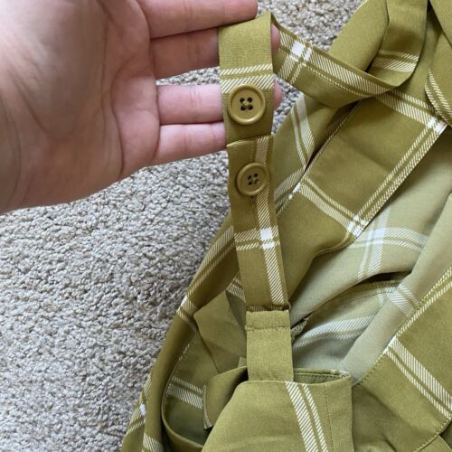 ModCloth ~ Olive and Cream High Waisted Skirt ~ Convertible ~ Plaid ~ Size XXL - Picture 3 of 5