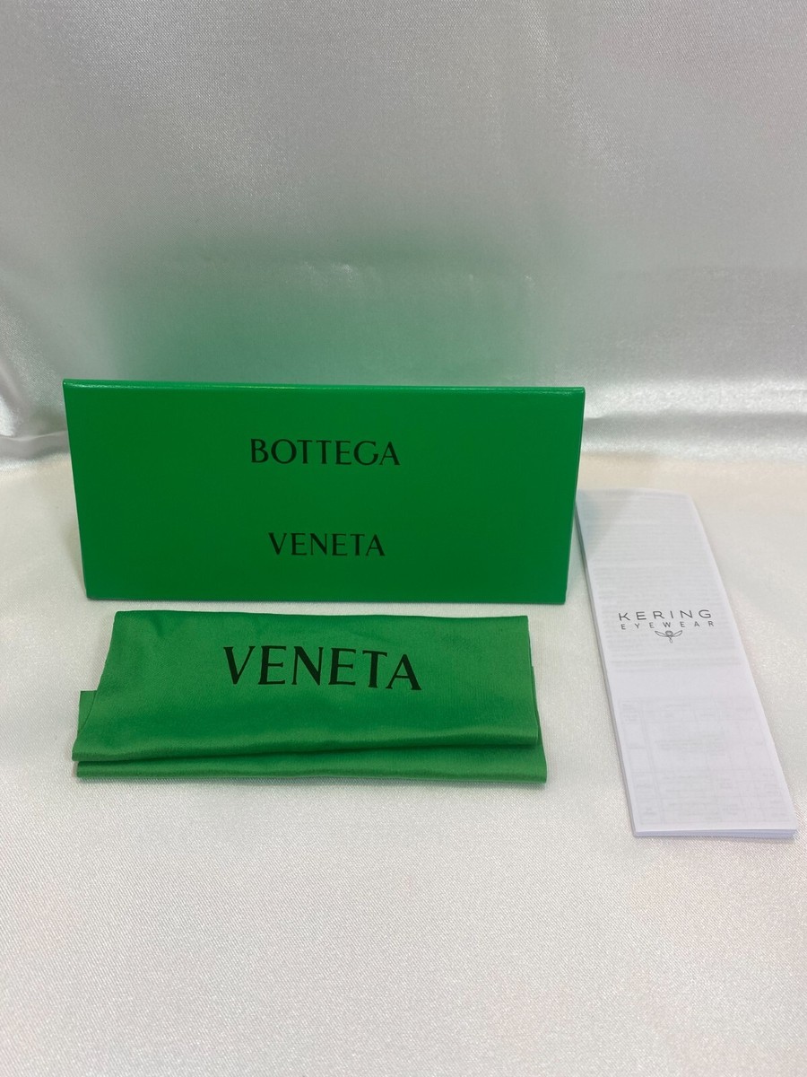 Bottega Veneta Sunglasses Case,Green Leather Triangle Clamshell