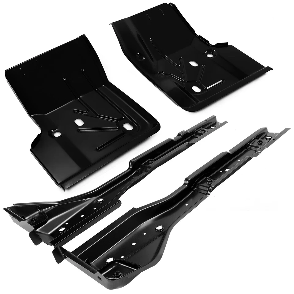 Juego de sartenes de piso delantero y caja de par de soporte para Jeep TJ Wrangler 1997-2006 Foto 4 de 4