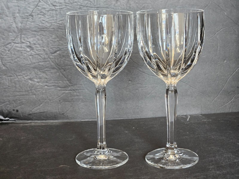 Set of  2 Waterford Marquis Omega Crystal Wine Glasses from Germany