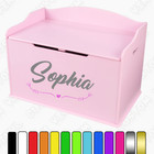 Personalised toy box stickers, kids custom name sticker decals, various colours