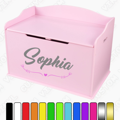 kids toy box with name