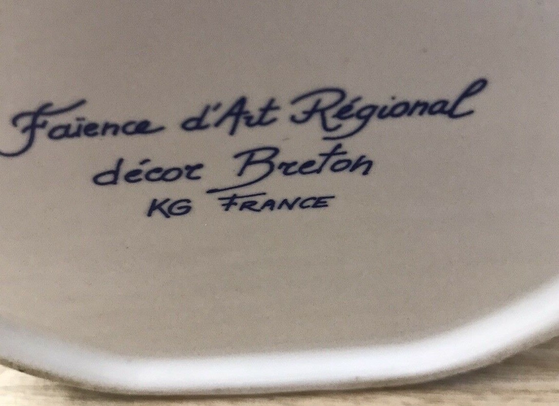 Brittany Quimper Style Salt Cellar/Pig