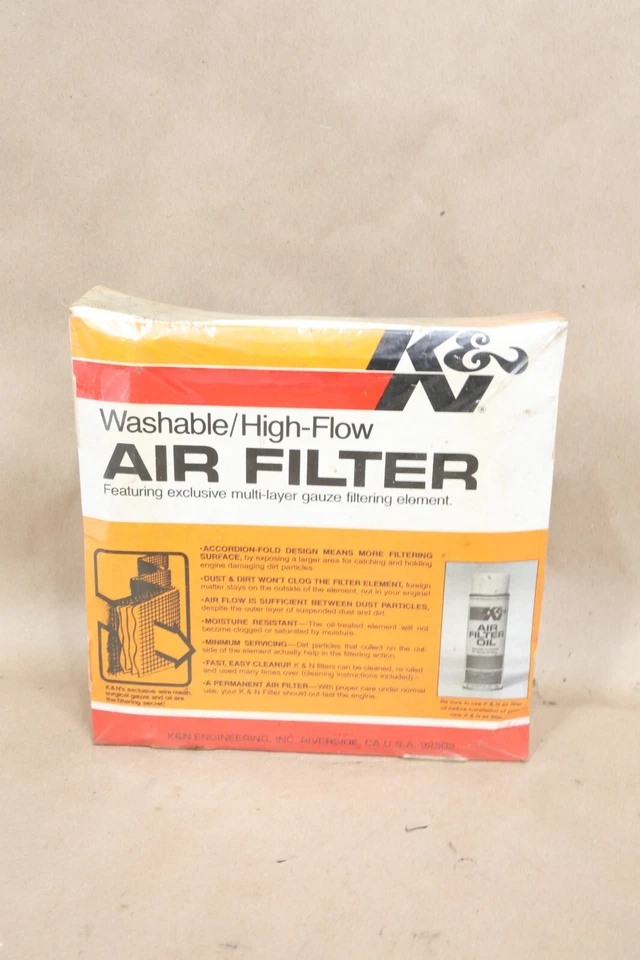 New NOS Open Box 1979-1980 Kawasaki KZ1300 Air Filter K&N KA-135 - Image 2 of 2