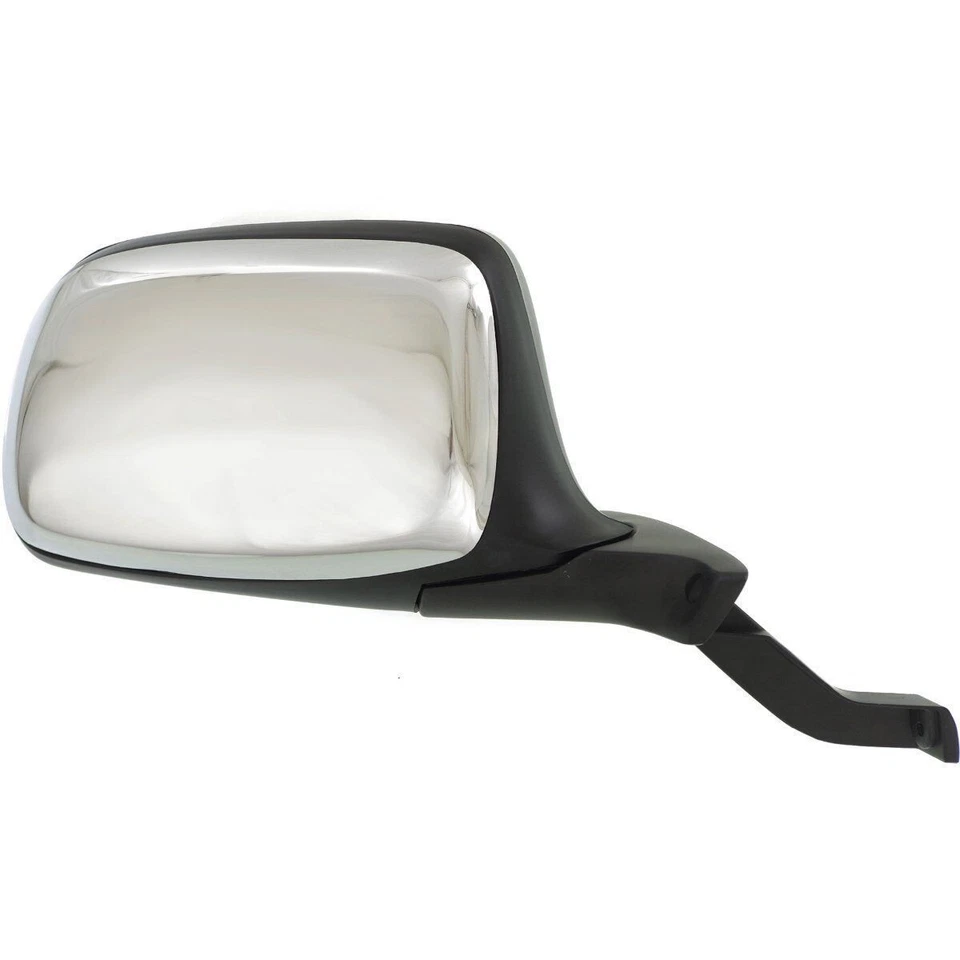 Espejo retrovisor cromado manual del lado del pasajero para Ford F-150 F-250 F-350 Bronco 1992-1997 Foto 2 de 2