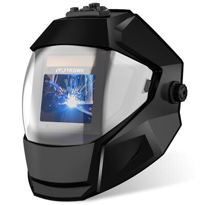 Auto Darkening Welding Helmet with 3.94''x3.15'' True Color View & 4 Arc Sensors