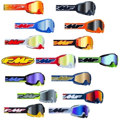 2024 FMF PowerBomb Rocket Mirror Lens Motocross ATV Offroad Goggles - Pick Color