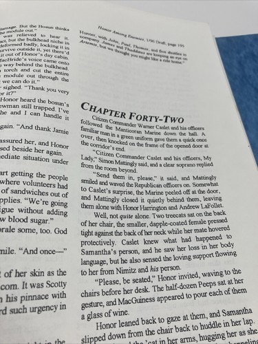 Honor Among Enemies (Honor Harrington #6) David Weber Unseen January 1996 Draft - Picture 16 of 20