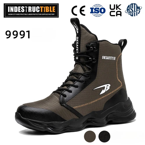 Herren Schnittschutzstiefel Forststiefel Stahlkappe Rutschfest Arbeitsschuhe DE - Bild 4 von 17