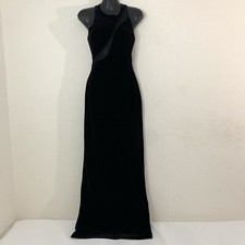 Vintage Velvet Formal Gown Black Prom Dress 90 Dark Romantic Feminine Goth Glam