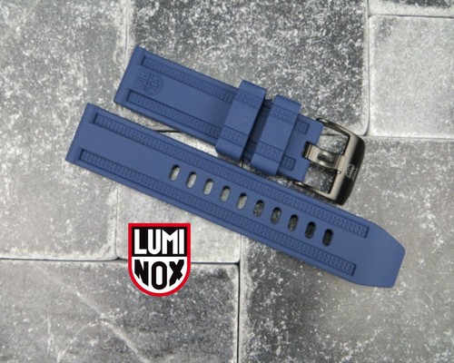 23 mm LUMINOX Correa de goma genuina Banda de reloj de buceo azul EVO XV Marino Sello PVD - Imagen 2 de 7
