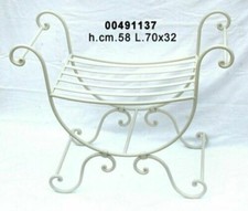 PANCA IN FERRO BATTUTO PANCHETTA DORMEUSE SEDIA CAMERA LETTO POUFF PUF POUF