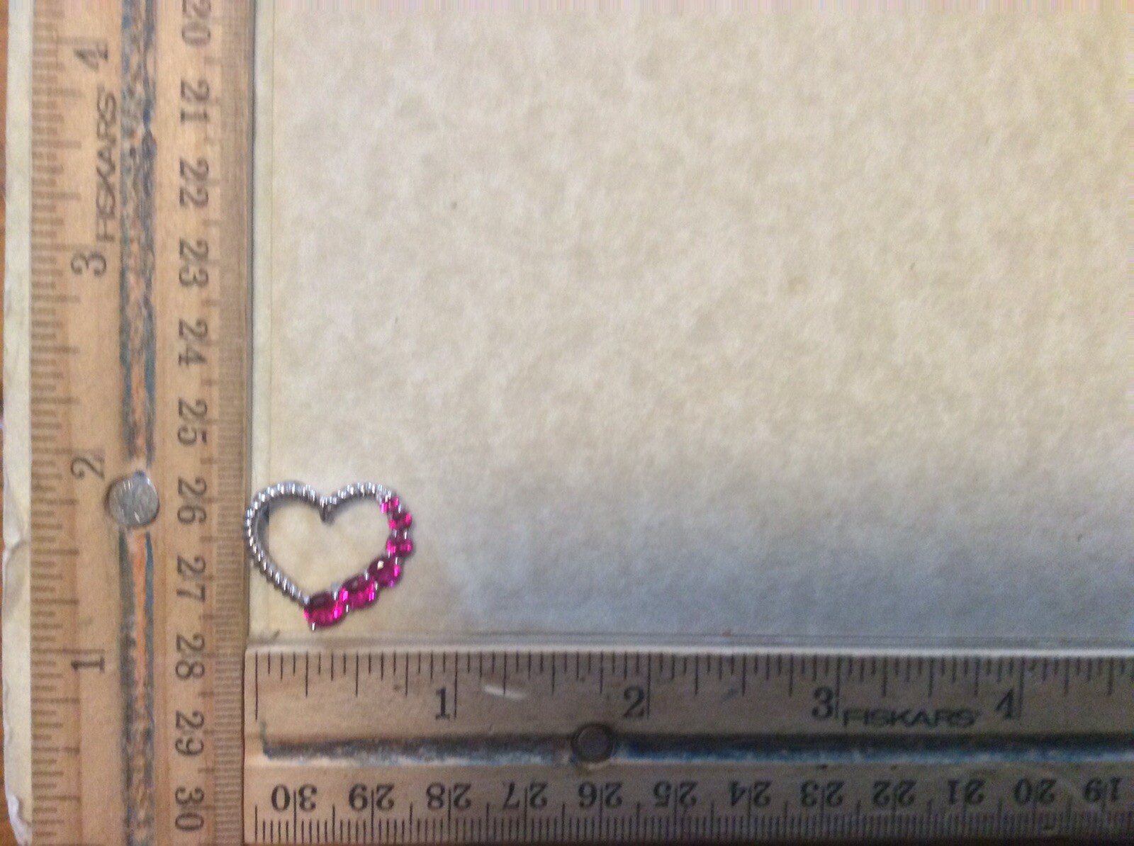 Pretty Sterling Silver Ruby Heart Braided Pendant… - image 11