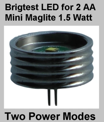 MAGLITE TTS Mini MAGLITE LED Upgrade Bulb for 2 AA Cell Torch. Brightest Conversion 2 Modes