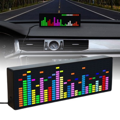 LED Music Audio Spectrum Indicator VU Meter VFD Audio Atmosphere  Display Clock