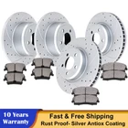 320mm Front Rear Drilled Rotors + Brake Pads for Challenger Charger Chrysler 300