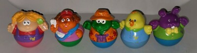 Playskool Weeble Wobble Preschool Toy Lot of 5 Figures 2003-2004 Weebles RARE 
