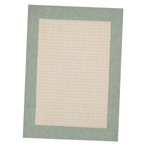 Recife Checkered Field Indoor/Outdoor Area Rug, 3'9" x 5'5", Natural-Green