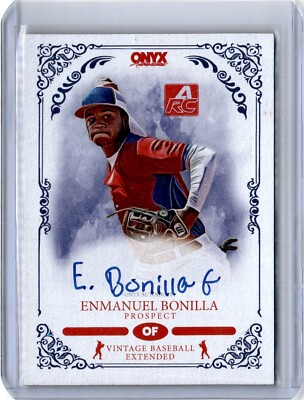 2022 Onyx Extended Blue Ink Enmanuel Bonilla Auto (B33) A2 Blue Jays