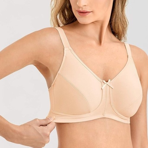 LAUDINE Women's Post Surgery Bra Full Coverage Wireless Pocketed Mastectomy 42B - Picture 2 of 21
