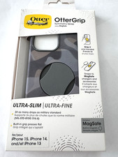 OtterBox OtterGrip Symmetry MagSafe Case iPhone 15 14 13 Iron Camo 77-93254 New