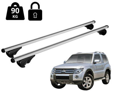 DACHTRÄGER FÜR MITSUBISHI PAJERO 3-TÜRER 2006-2019 MIT DIEBSTAHLSICHERUNG HANDLAUF