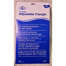 Alvin Tru-Angle Adjustable 12" Acrylic Triangle Model 108C NEW IN BOX