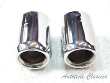 Chromblenden 2xNEU für Mini Cooper S Länge 115mm Ø49mm Chrome Endrohr