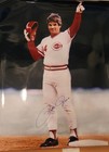 PETE ROSE SIGNED AUTOGRAPH 30x40" POSTER PHOTO - CINCINNATI REDS PSA/DNA