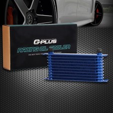 Universal AN10 10AN Engine Transmission Racing Oil Cooler Blue 10 Row Aluminum