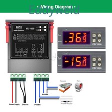 10PCS STC-1000 All-Purpose Temperature Controller Thermostat Aquarium W/ Sensor