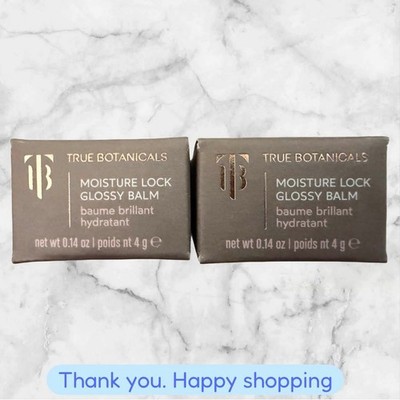FOR 2 True Botanicals Moisture Lock Glossy Lip Balm 0.14 Oz 4 g EACH NEW SHIP