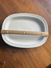 Ionia Hellas Greek Porcelain White Serving Platter Rounded Rectangle 12 Inch