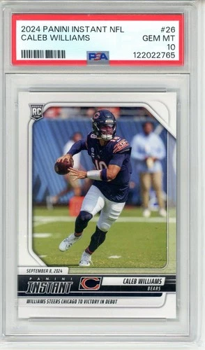 2024 Panini Instant NFL #26 Caleb Williams RC Rookie /4535 PSA 10 GEM #1 (EN)