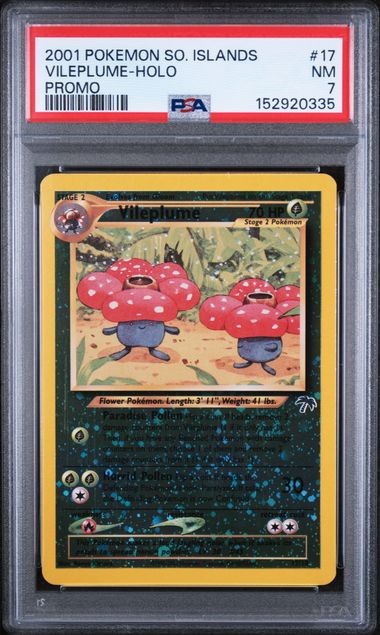 Pokemon SOUTHERN ISLANDS - VILEPLUME - REVERSE HOLO - 17/18 - PSA 7 - NEW CERT