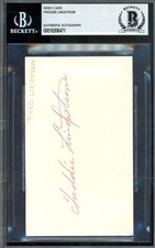 Freddie Lindstrom Beckett BAS Signed 3x5 Index Card Autograph