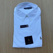 POLO Ralph Lauren Mens Button Down Dress Shirt 17 1/2 - 34 Yarmouth Oxford White