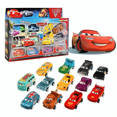 12-teiliges Autos Lightning McQueen Druckguss PVC Spielzeug Set Kindergeburtstag Geschenk Spaß
