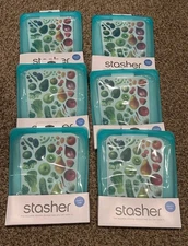 1/2 Case (6) Stasher Reusable Silicone Storage Bags - 1/2 Gal Blue