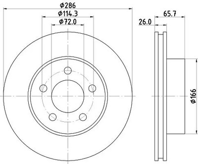 2x Bremsscheibe innenbelüftet 8DD 355 114-761 HELLA für FORD USA EXPLORER