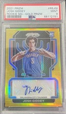 2021 Panini Prizm Josh Giddey Gold Auto /10 PSA 9 Rookie