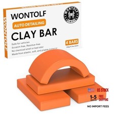 Premium Grade Car Clay Bar Kit 4x100g, No Scratch Magic Clay Bars for Orange