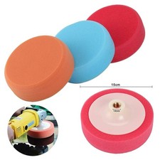 3pc 150mm Car Polishing Heads Mop Pads Sponge Soft Foam Buffing With M14 Adapter