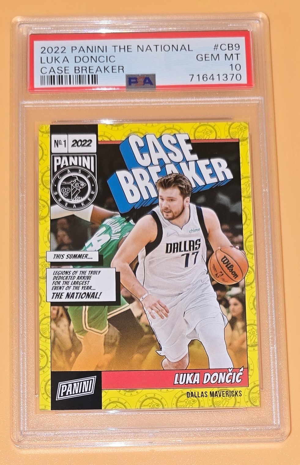 Luka Doncic PSA 10 #'d Low Pop 2022 Panini The National Case Breaker #CB9 Graded view 2