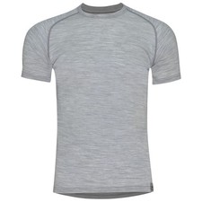 Isobaa Mens Merino Soft 180 Crew Breathable Moisture Wicking Grey