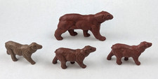 Marx Performing Bears Rubber Super Circus Animals Vintage Playset Lot of 4